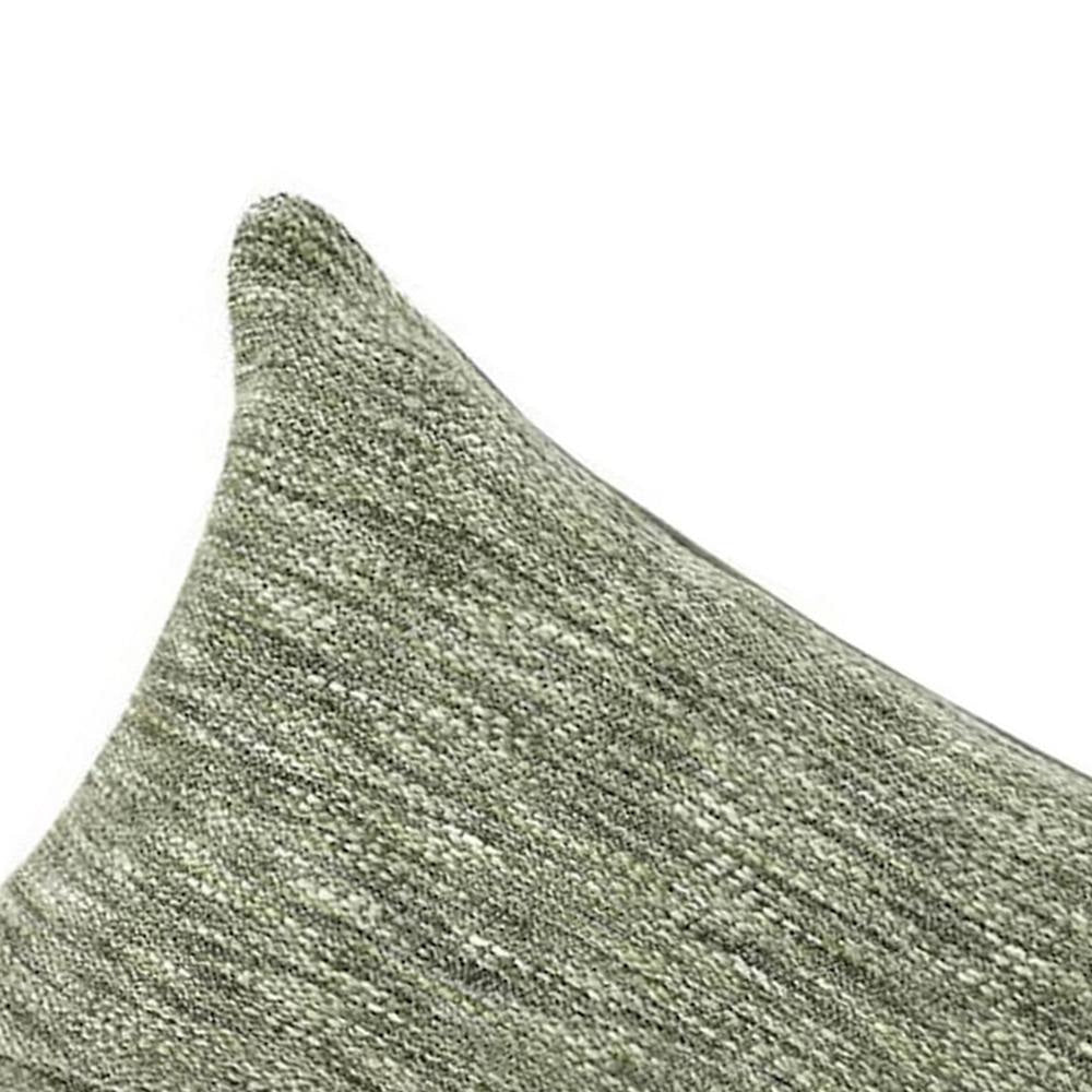 Sam Lumbar Accent Throw Pillow 14x26 Cedar Green Cotton Blend Texture BM331929