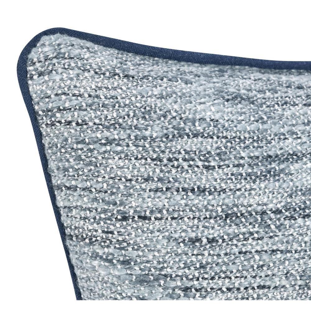 Sam Lumbar Accent Throw Pillow 14x26 Cotton Blend Blue Texture BM331936