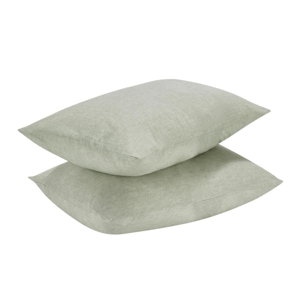 Savi Standard Pillow Sham Sage Green Linen Cotton Cashmere 20x26 BM331977