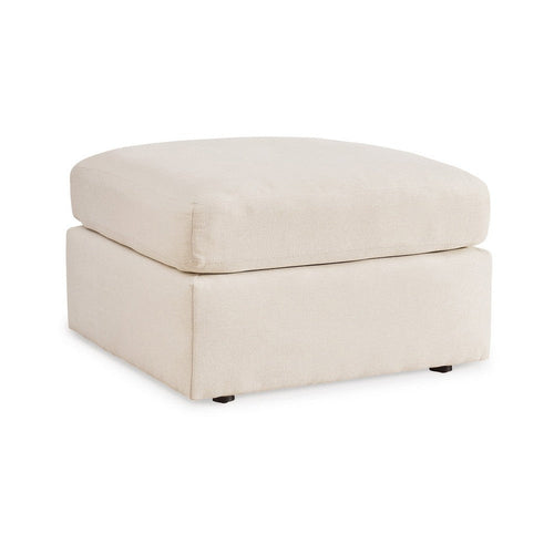 Ashley Meso Oversized Square Ottoman, Oyster Ivory Nuvella Polyester, 32 Inch