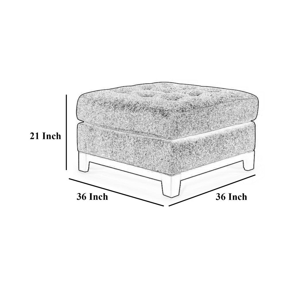 Ashley Brook Oversized Accent Ottoman Teal Blue Polyester 36 Inch Square BM332277