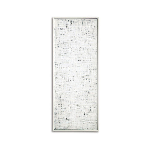 Ashley Axon Wall Art Decor, Distressed Gray Framed Painting Canvas, 24 x 60