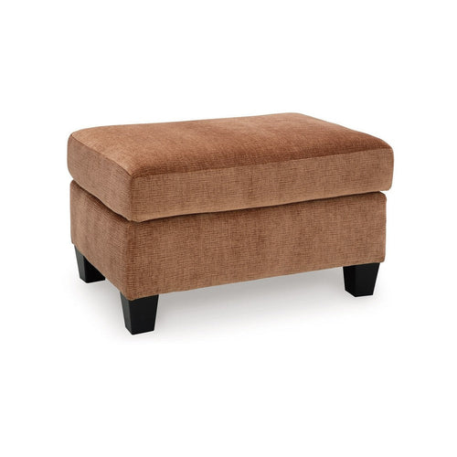 Ashley Emilia Rectangular Ottoman Bench, Soft Clay Brown Polyester 24x34 Inch