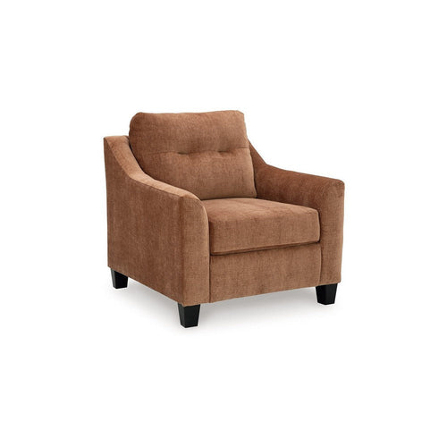 Ashley Emilia Accent Chair, Flared Arms, Soft Clay Brown Tufted Polyester