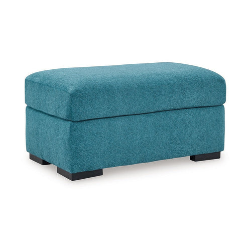 Ashley Viena Rectangular Accent Ottoman Bench, Teal Faux Velvet 24x39 Inch