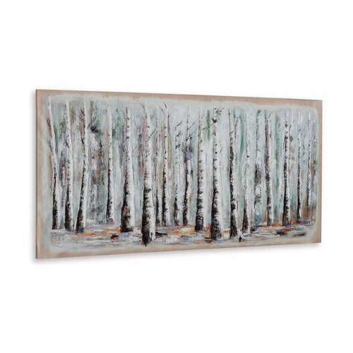 Ashley Alp Treescape Wall Art | 30x60 | Multi-Colored Hand Painted Canvas