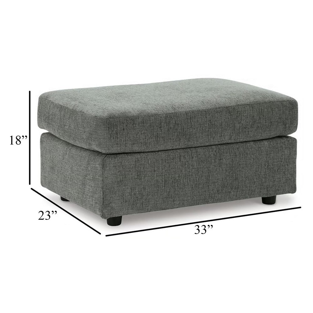 Ashley Ratty Ottoman | 33’’ Rectangular | Plush Cushioned Gray Polyester BM332941