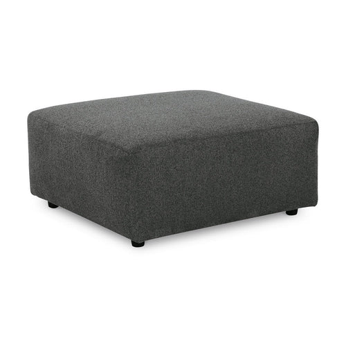 Ashley Felo Square Accent Ottoman | 39" | Dark Gray Polyester Cushioned