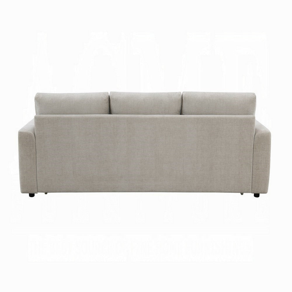 Eira Sofa with Fold Out Sleeper Full Size Bed | Beige Linen | 89’’ BM333106