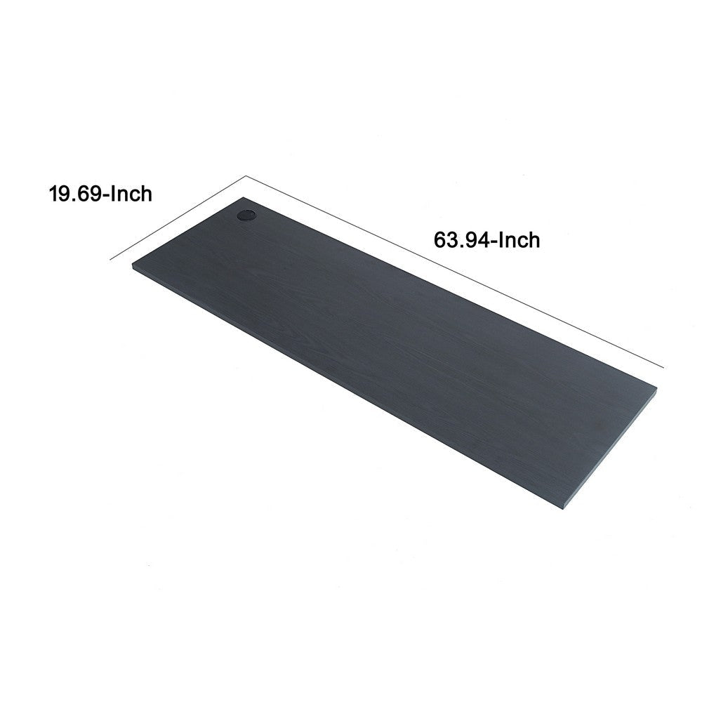 Asti Workbench Top 20x64 Metallic Gray I EcoFriendly Melamine BM333321