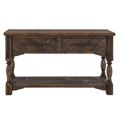 Marie Console Table | 2 Drawers | Caramel Brown Multiwood Frame | 60"