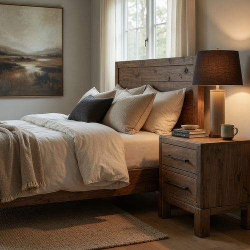 Terry Nightstand with 2 Drawers | Walnut Brown Mango and Melina 24"