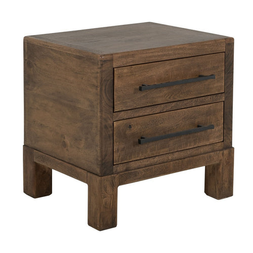 Terry Nightstand with 2 Drawers | Walnut Brown Mango and Melina 24"