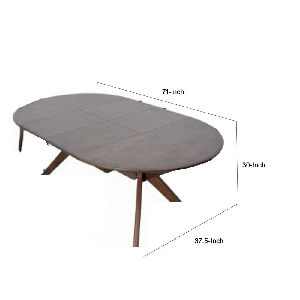 Mikie 47-79’’ Dining Table | Extendable Brown Full Solid Wood Top BM333712