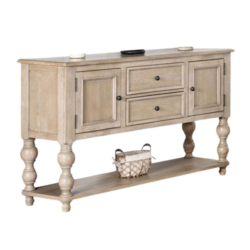 Cherie Sideboard Buffet Console | 2 Drawers Doors | Light Brown | 60"