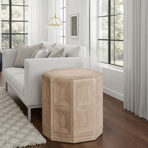 Kizie Accent Side End Table | Tawny Brown Wood | Rectangular 20"
