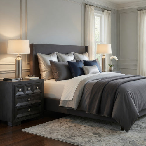 Kizie Nightstand | 3 Drawers | USB A-C | Weathered Black Wood | 28"