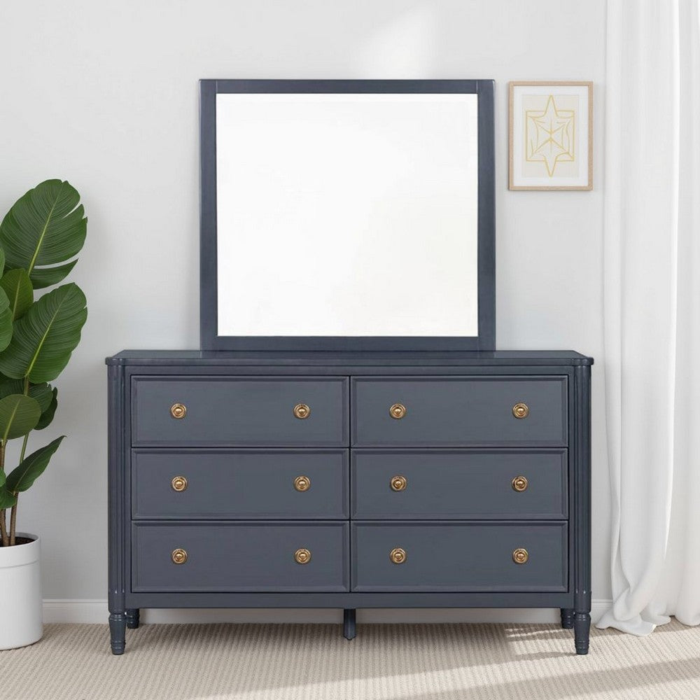 Buy 40 Inch Dresser Mirror French Design Blue