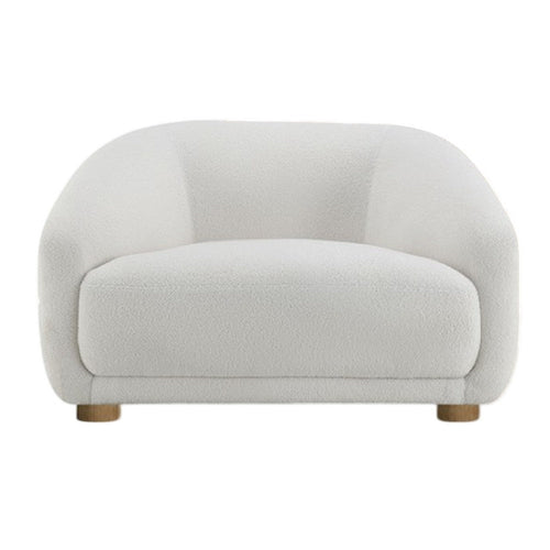 Oliver Accent Sofa Chair | Round Back Sloped Arms | Soft White Boucle