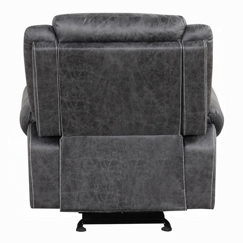 Hesy Power Motion Recliner Chair | USB Ports | Dark Gray Microfiber BM333922