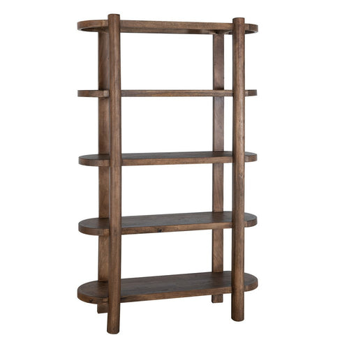 Eray Bookcase | 4 Shelves | Almond Barrel Brown Mango Wood | 71"