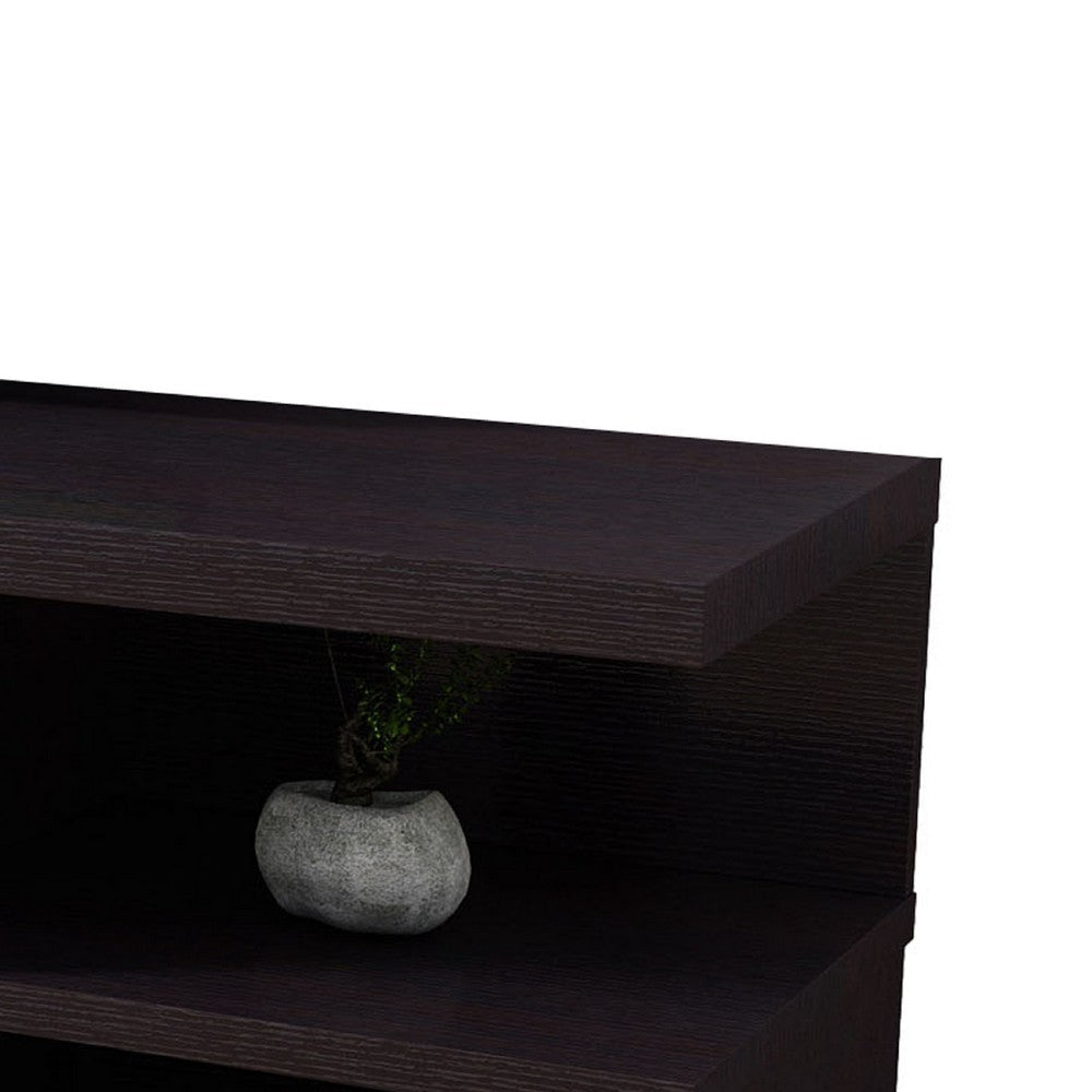 TV Stand Media Cabinet 5 Shelves and 4 Drawers 60 Inch Brown Wood BM334349