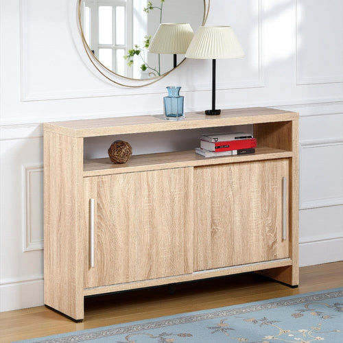 Vivu Sideboard Console Cabinet | 4 Shelves | 47" | Weathered White