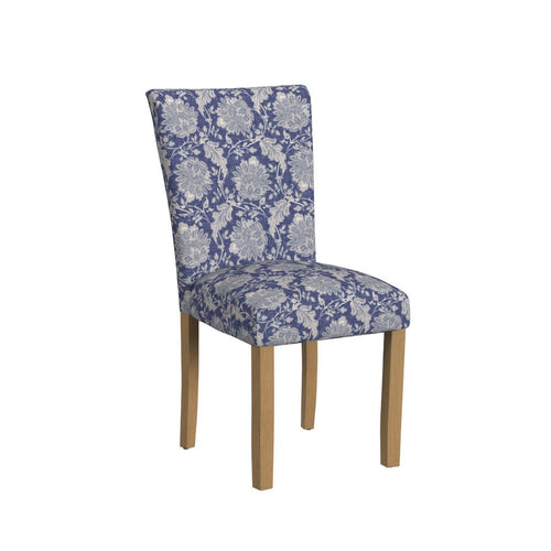 Jax Parsons Dining Chair Set of 2 | Blue Gray Floral Print Polyester