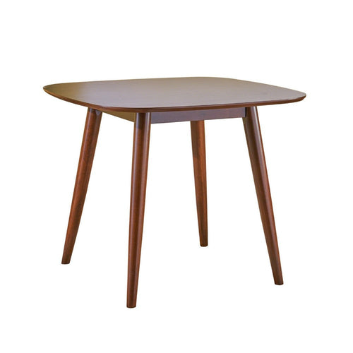 Ruw Dining Table | 36" Square Walnut Brown Wood Top | Splayed Legs