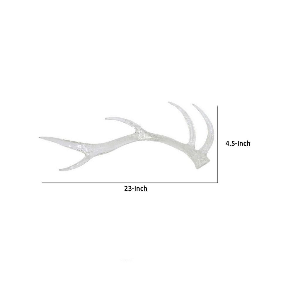 Decorative Antler Sculpture | Rustic Accent Rustic | 23’’ Clear Resin BM335581