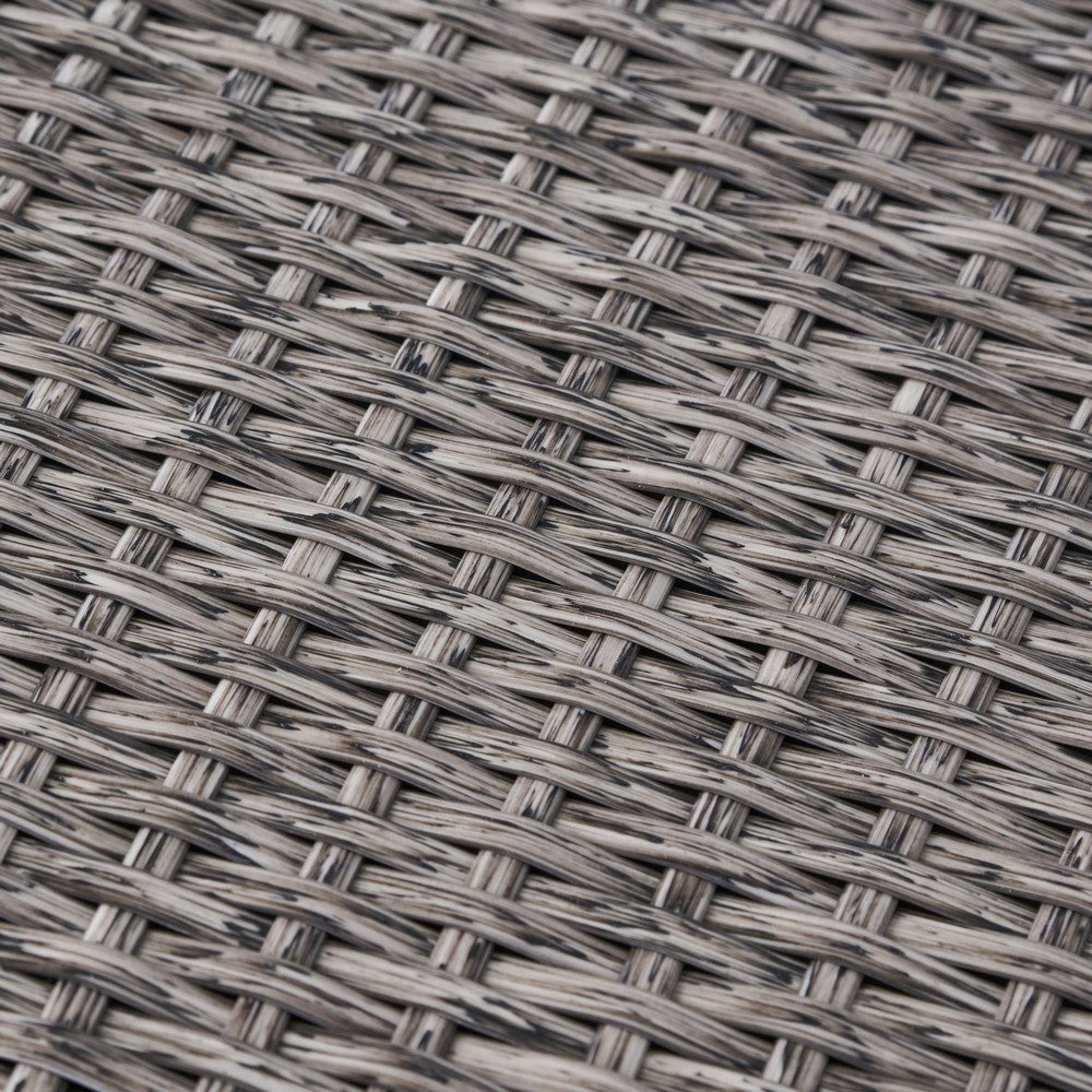 Perie Outdoor Accent Table | Gray Faux Rattan | Iron Frame | 18’’ BM335694