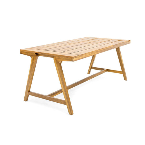 Alen Outdoor Dining Table | 71" Rectangular Acacia Wood Top | Brown