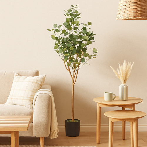 Zylo Faux Tree Eucolites Plant | 59" | Green Polyester