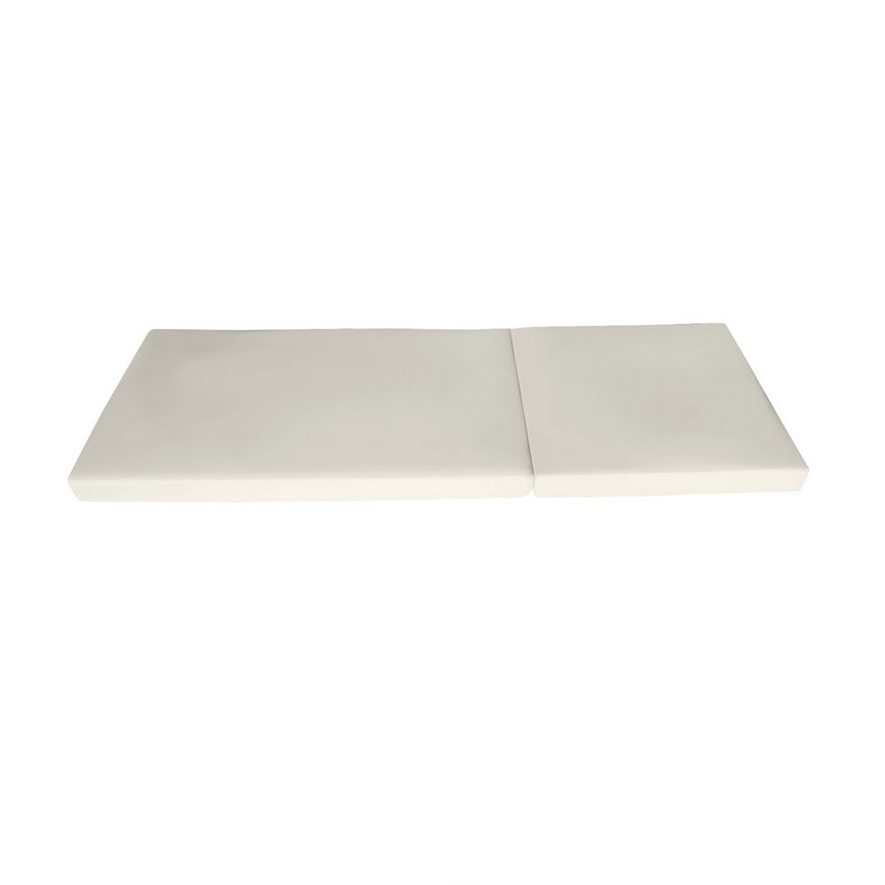 Chaise Lounger Cushion | 76" | PU Foam | Cream Waterproof Fabric