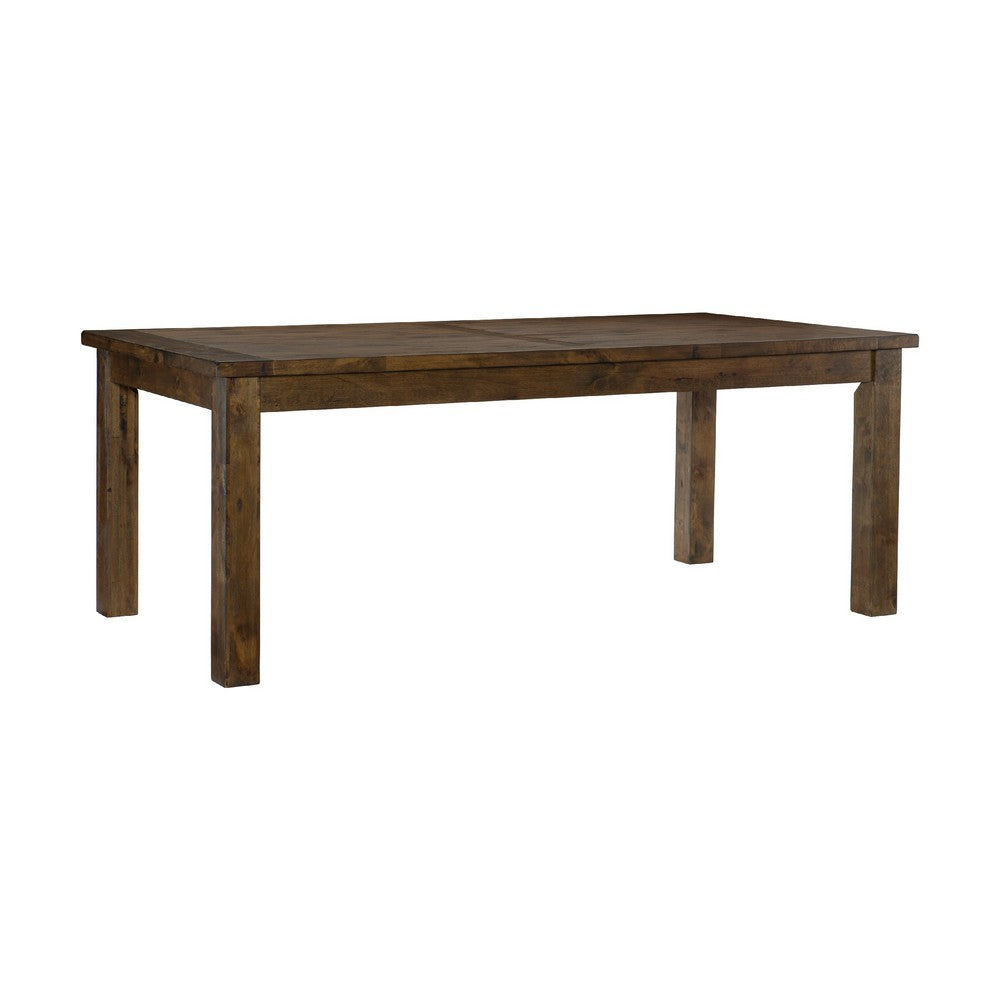 Rick Dining Table | 79" Rectangular Top | Natural Brown Rubberwood