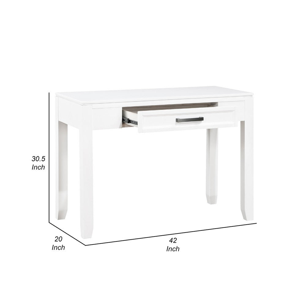 Thiem Writing Laptop Desk | 1 Drawer | White Veneer | 42’’