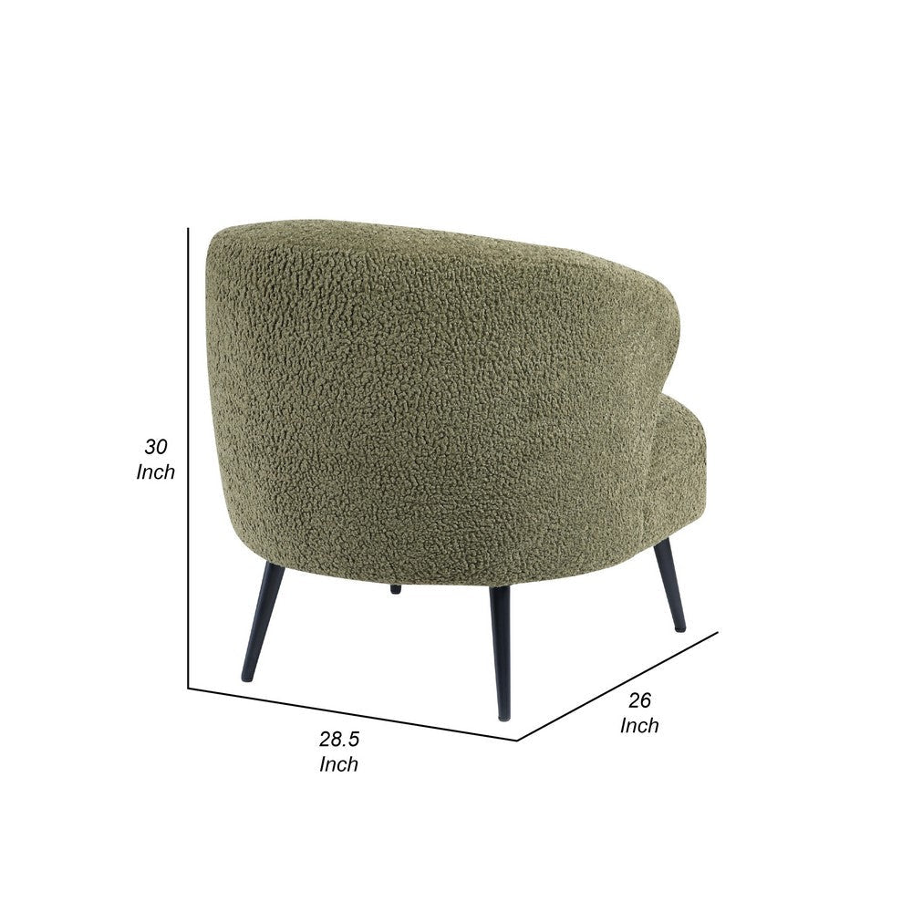 Neda Accent Chair | Soft Sage Green Boucle | Curved Barrel Back BM336015