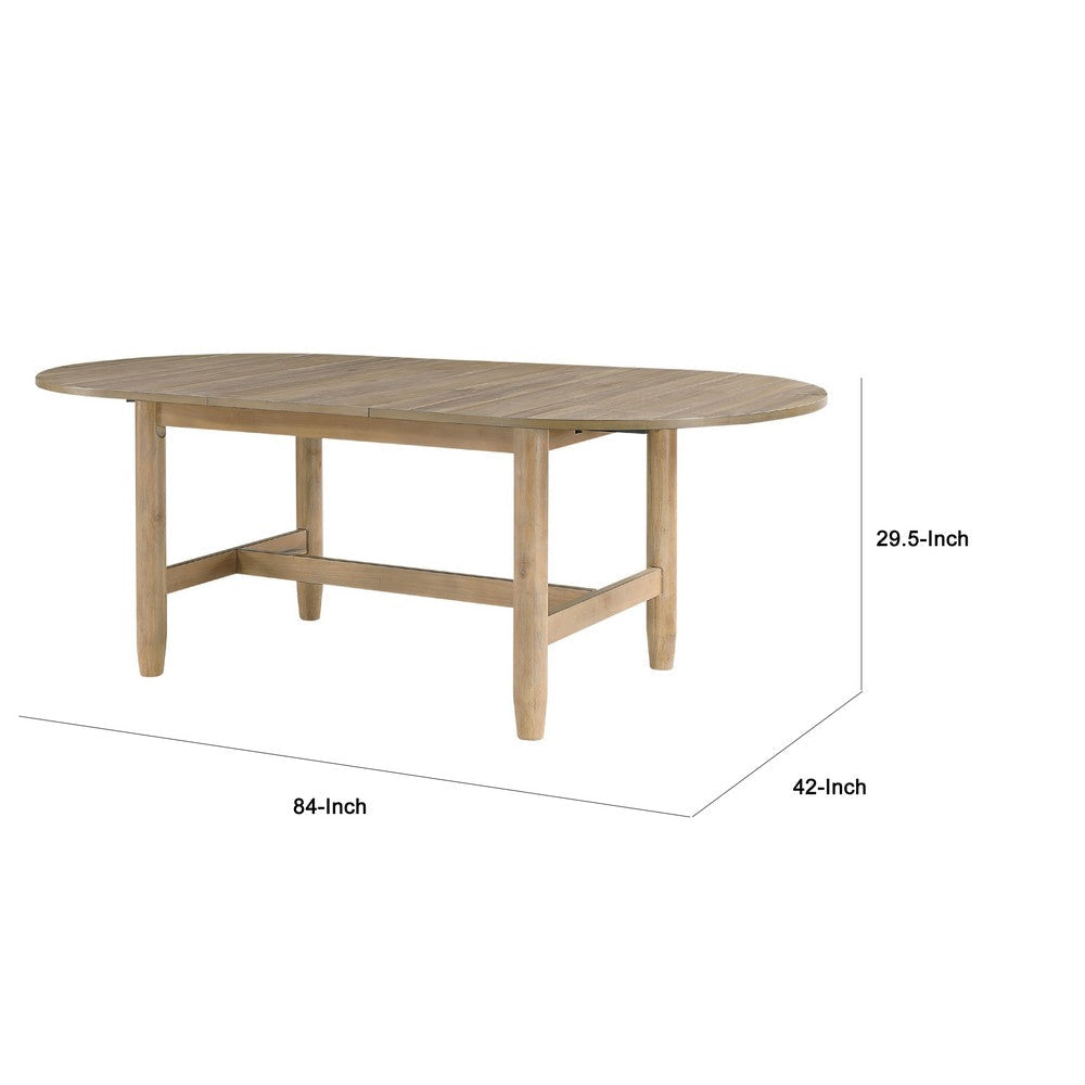 Henry Dining Table | Natural Brown Wood | 66- 84’’ Extension Leaf BM336065