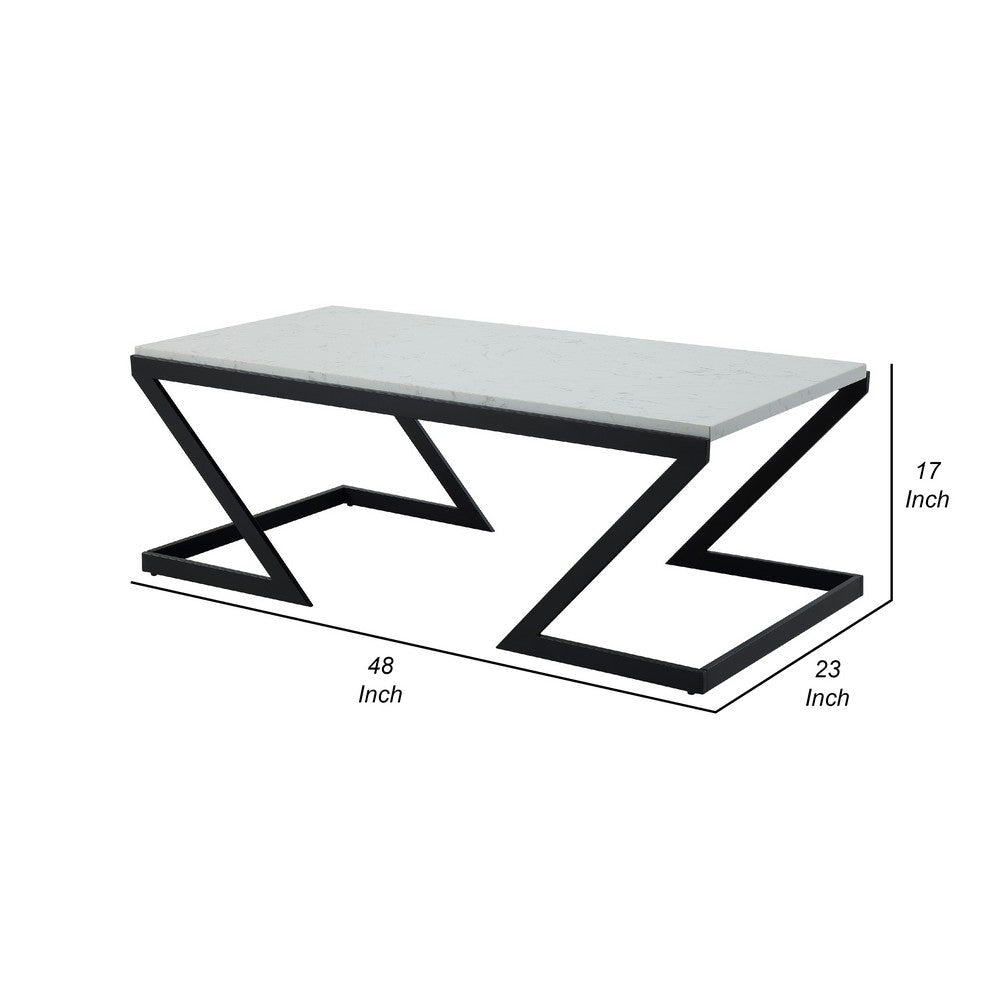 Azzy 3pc Occasional Coffee Table Set | Angled Base | White Faux Stone BM336356