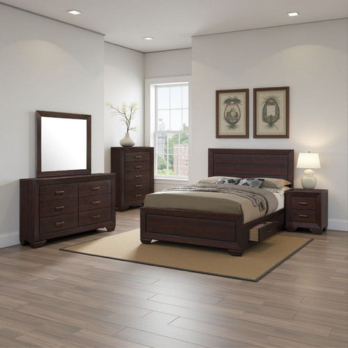 Bello 5pc Queen Size Bedroom Set | Underbed Drawers | Dark Cocoa Brown