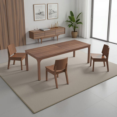 Farmhouse Dining Table | 79" Rectangular Top | Rustic Brown Wood