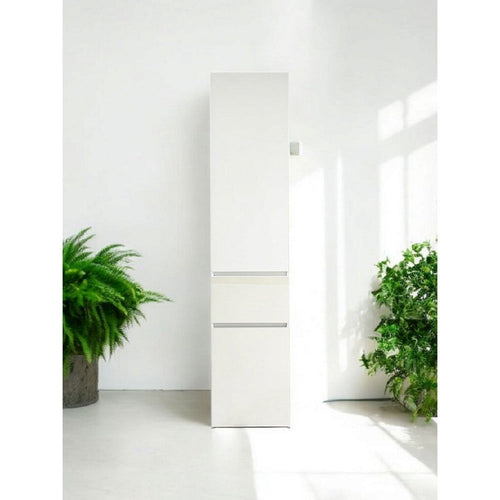 Ely Slim Closet Cabinet w Mirror | 1 Drawer | 71" | White Melamine