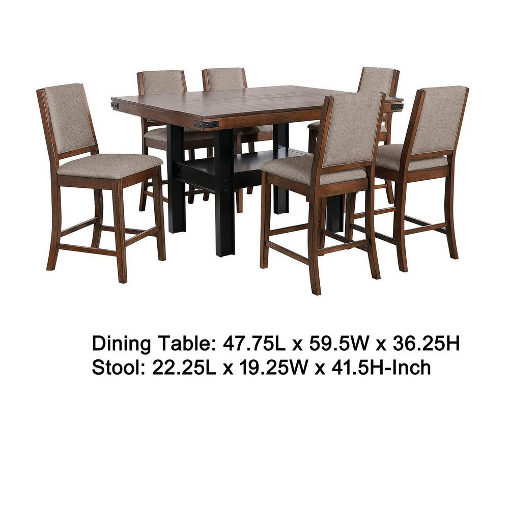 Patter 5 Piece Counter Height Dining Set | 4 Chairs | Mango Oak BM337898