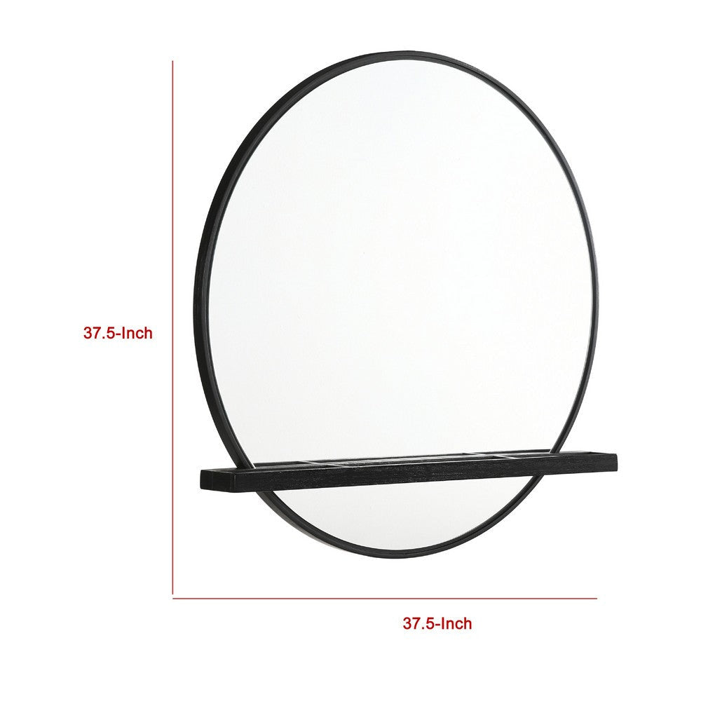 Fij Oval Dresser Mirror | Black Wood Frame | Felt-lined Tray | 38’’ BM337940