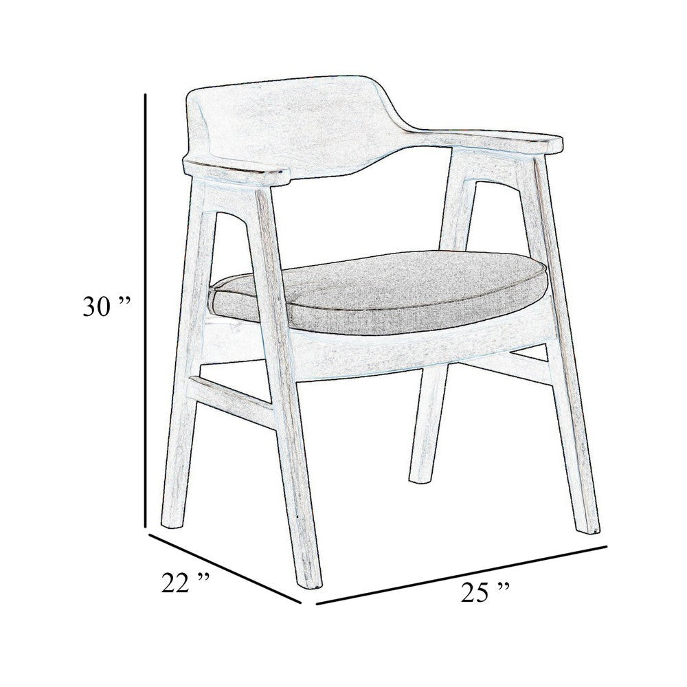 Zsy Dining Armchair | Anew Gray | Natural Brown Birch Wood | Curved Back BM338200