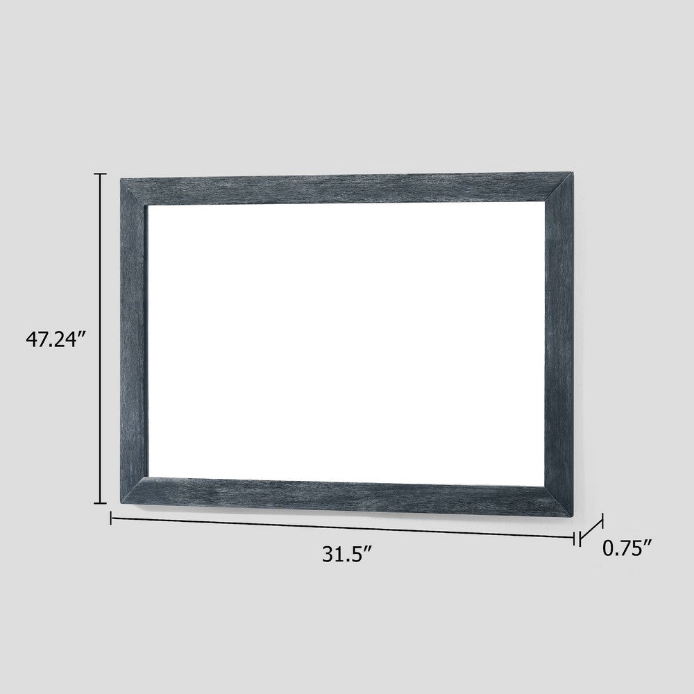 Cid Coy Mirror | 47’’ Gray Ash Veneer Frame | Crown Cut Pattern BM338223