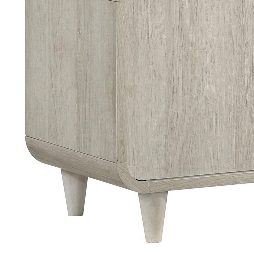 Meni TV Media Entertainment Stand | Shelves | 71’’ Scandinavian White BM338437