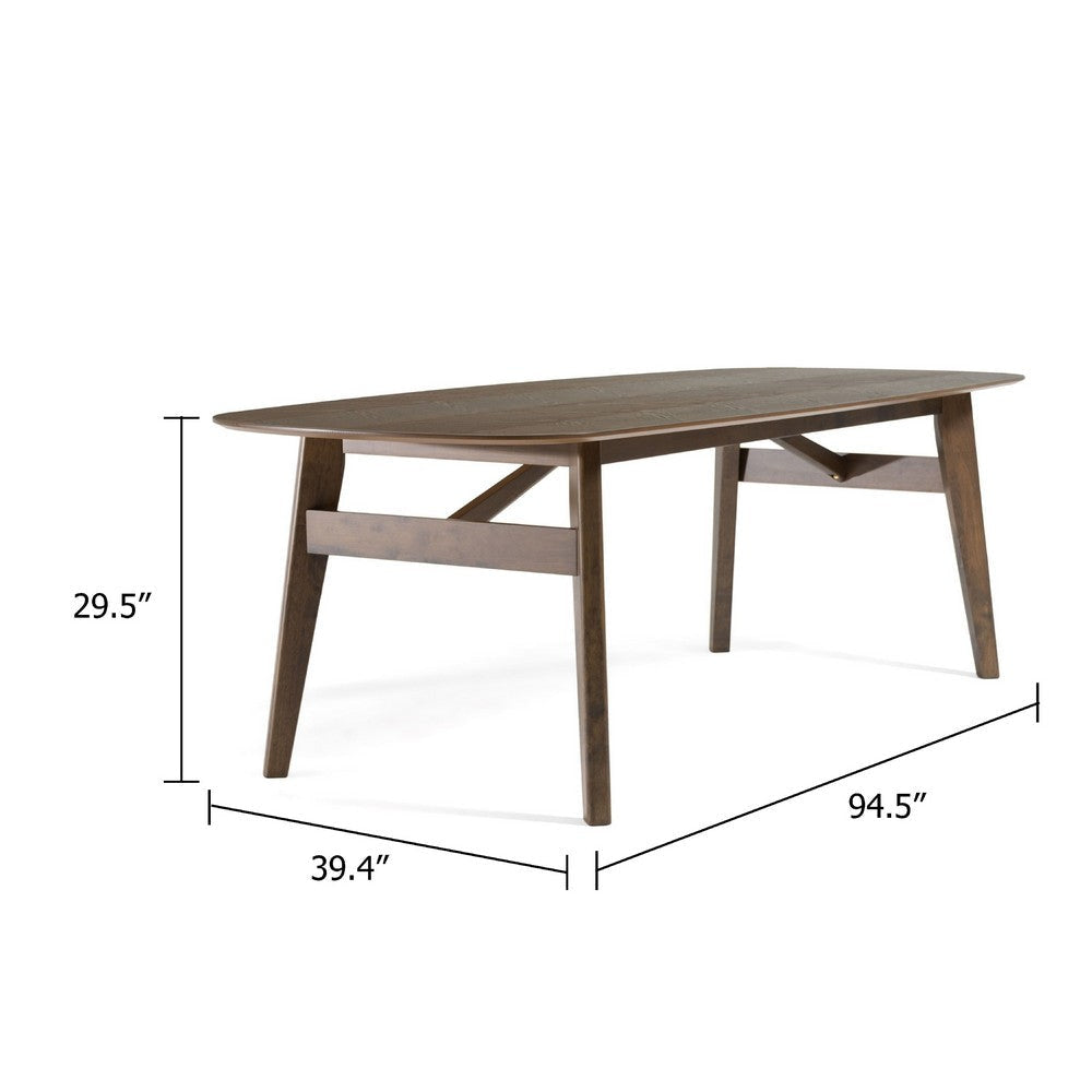 Cid Estele Dining Table | Wenge Brown Solid Wood | Rectangular 95’’ BM338518
