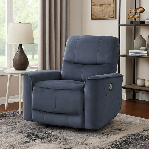 Erten Power Rocker Reclining Chair | Dark Gray Velvet | Solid Wood