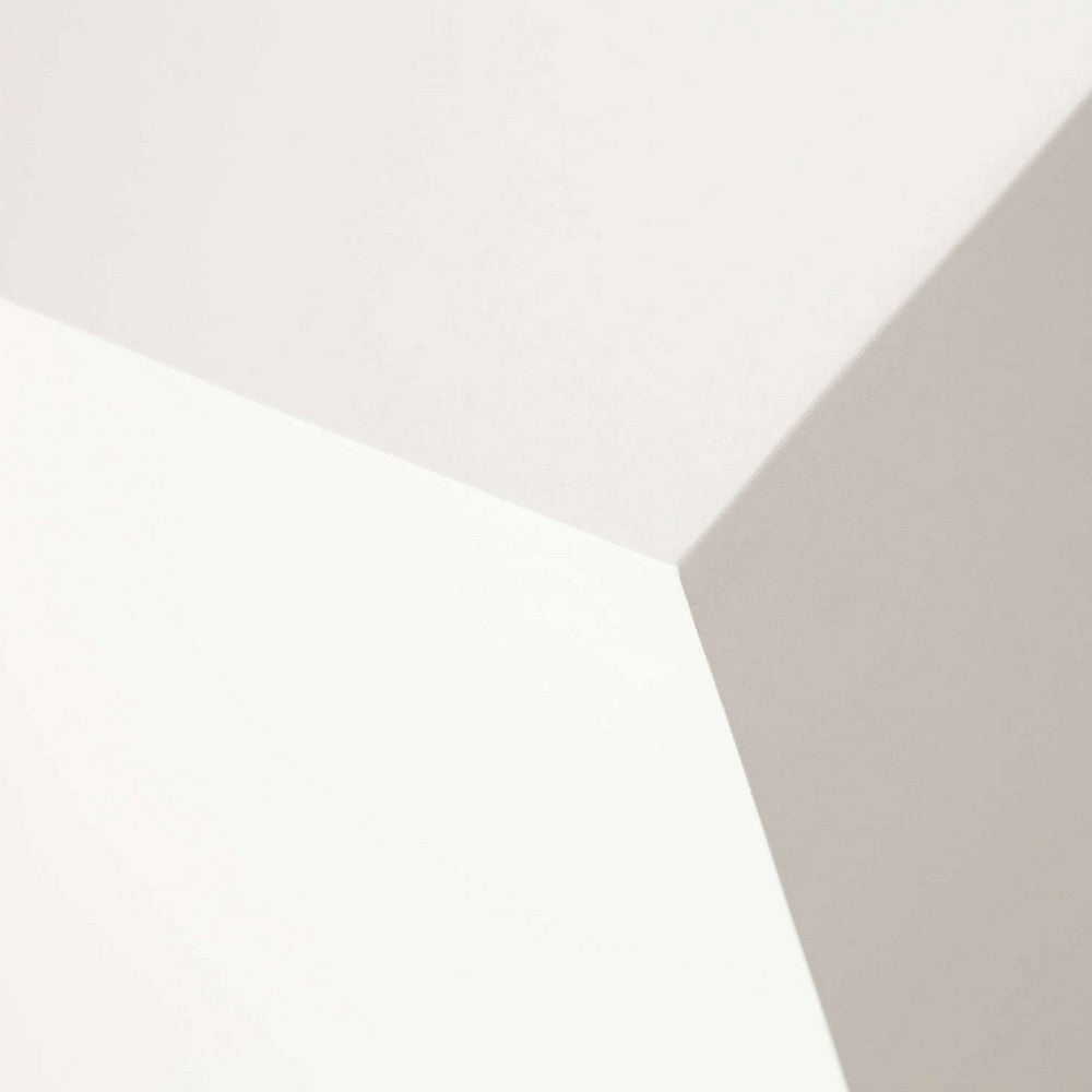 Viko Modern Square Coffee Table | White Wood Faux Concrete Finish | 39’’ BM338649